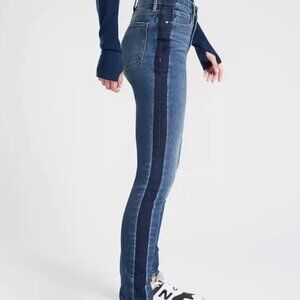 Athleta Ultra Skinny Jeans Women's Size 8P Sculptek Indigo Blue Tuxedo Denim